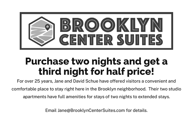 Brooklyn Center Suites ad