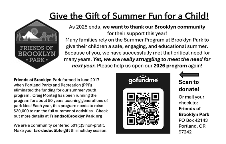 Friends of Brooklyn Park ad